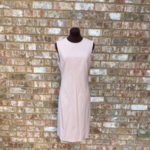 Theory EANO Women's Sheath Stretch Wool Dress in Petal Pink Size 6